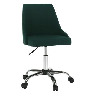 Elegantná kancelárska stolička bez podrúčok smaragdová
