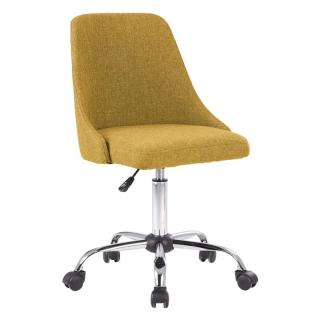 Elegantná kancelárska stolička bez podrúčok žltá (k279345)