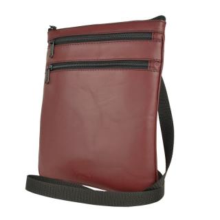 Elegantná kožená taška, viacúčelové púzdro v bordovej farbe