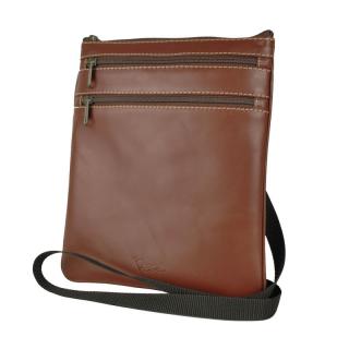 Elegantná kožená taška, viacúčelové púzdro v hnedej farbe