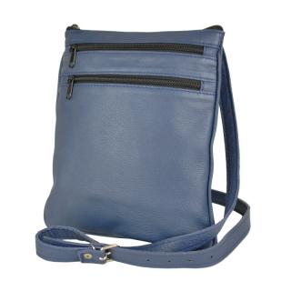 Elegantná kožená taška, viacúčelové púzdro v modrej farbe