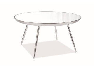 Elegantný konferenčný stolík so zrkadlovým efektom 76, chróm/zrkadlo