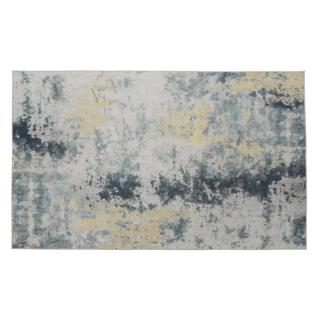Extravagantný koberec, modrá/sivá/žltá, 80x200 (k203335)