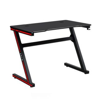 Herný stôl/počítačový stôl, čierna/červená, 100cm (k292739)
