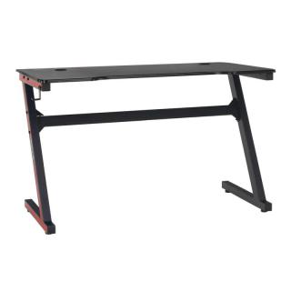Herný stôl/počítačový stôl, čierna/červená, 120cm (k292740)