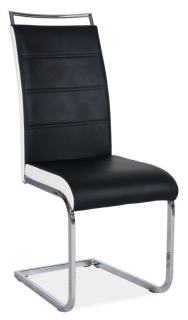 Jedálenská stolička do moderných interiérov chróm-čierna