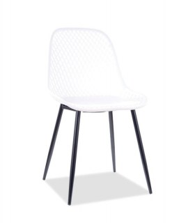 Jedálenská stolička do moderných interiérov, čierny mat/biela