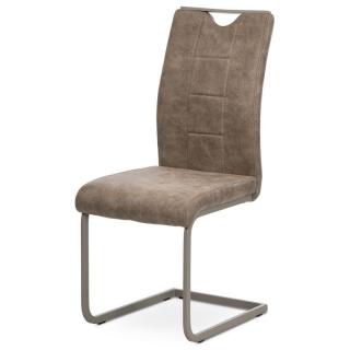 Jedálenská stolička, lanýžová látka v dekore vintage kože