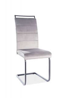 Jedálenská stolička na pohupovacej podnoži, čierny mat/sivá