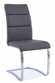 Jedálenská stolička pohupovacia podnož, chróm/sivá (n147744)