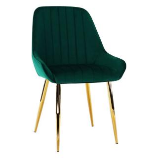 Jedálenská stolička v atraktívnom dizajne smaragdová