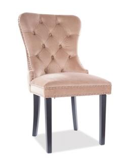 Jedálenská stolička v štýle glamour, čierna-béžová bluvel 28