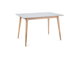 Jedálenský stôl na štyroch nohách 120, sivá/buk (n147257)