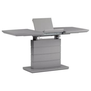 Jedálenský stôl rozkladací so sklenou doskou sivý (a-420 sivý)