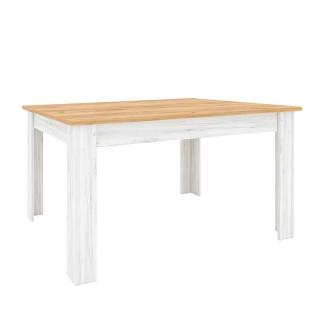 Jedálenský stôl rozkladací v prevedení dub craft zlatý-dub craft biely