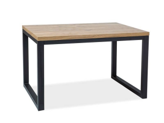 Jedálenský stôl v industriálnom štýle z masívu 150, dub/čierna