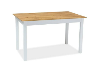 Jedálenský stôl v klasickom dizajne 100, dub wotan/biely