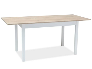 Jedálenský stôl v klasickom dizajne 125, dub sonoma/biely