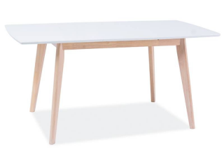 Jedálenský stôl z MDF dosky, biela/dub bielený (n147147)