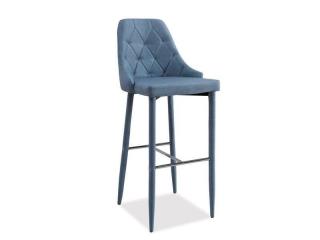 Jedinečná barová stolička v príjemnej modrej látke (n146375)