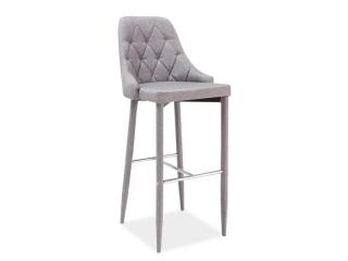 Jedinečná barová stolička v príjemnej sivej látke (n146376)