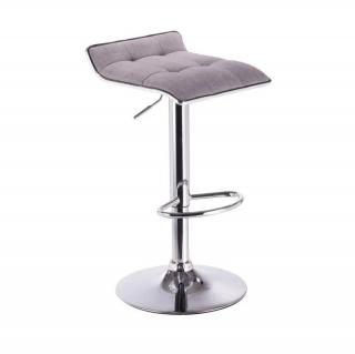 Jednoduchá dizajnová barová stolička v sivej látke (k221991)