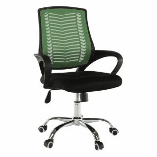 Jednoduché elegantné kancelárske kreslo zeleno-čiernom prevedení