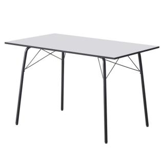 Jednoduchý a minimalistický jedálenský stôl, biela-čierna, 120 cm