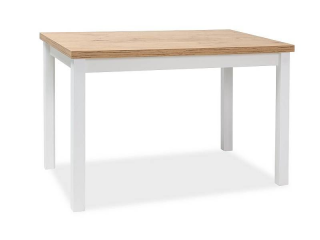 Jednoduchý jedálenský stôl 100, dub lancelot-biely mat