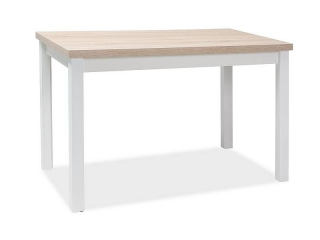 Jednoduchý jedálenský stôl 100, dub sonoma/biely mat