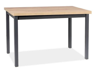 Jednoduchý jedálenský stôl 120, dub artisan/čierna (n189462)