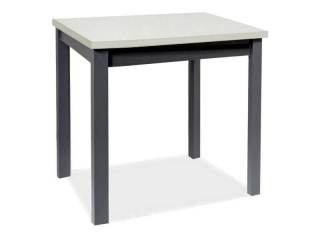 Jednoduchý malý jedálenský stôl 90, biely mat/čierna