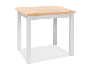 Jednoduchý malý jedálenský stôl 90, dub artisan/biely mat