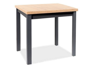 Jednoduchý malý jedálenský stôl 90, dub artisan/čierna