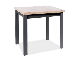 Jednoduchý malý jedálenský stôl 90, dub wotan/čierna