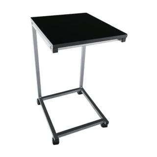 Jednoduchý príručný stolík kompaktných rozmerov, čierny