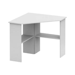Jednoduchý rohový PC stôl, biely (k111602)