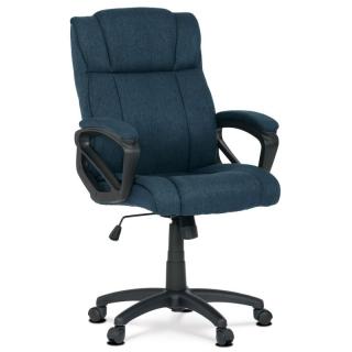Kancelárska stolička, modrá látka, čierny kríž (a-C707 modrá)