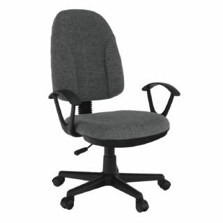 Kancelárska stolička s podrúčkami, sivá látka (k191473)