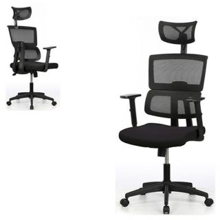 Kancelárska stolička s výškovo nastaviteľnými opierkami čierna - posledný kus