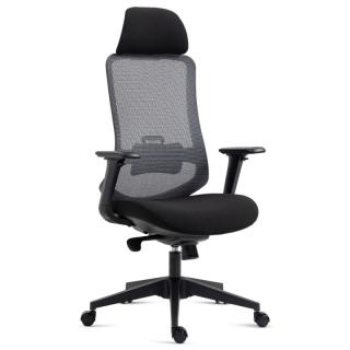 Kancelárska stolička s vysokým operadlom, sedák čierny