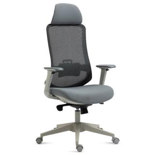 Kancelárska stolička s vysokým operadlom, sedák sivý (a-V321)