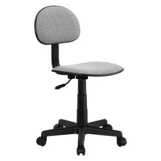 Kancelárska stolička z kvalitného plastu, čalúnená sivou látkou