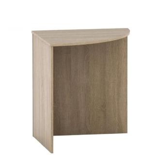 Klasický rohový stôl oblúkový, dub sonoma (k108087)