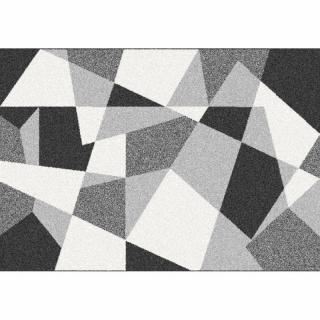 Koberec, čierna-sivá-biela, 100x150 (k268506)