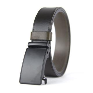 Kožený opasok s brzdou, šírka 3.5cm, BLACKY - Olivová