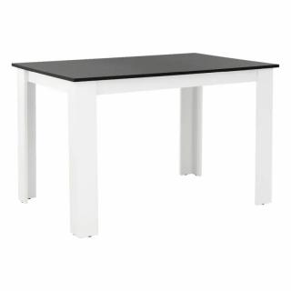 Kvalitný jedálenský stôl, biela-čierna, 120x80 (k149888)