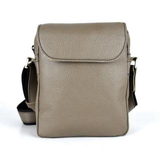 Luxusná crossbody kožená etuja z pravej kože v khaki farbe