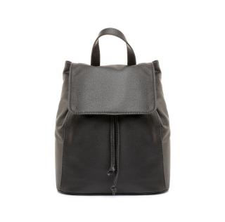 Luxusný kožený ruksak z pravej hovädzej kože 8659 v čiernej farbe