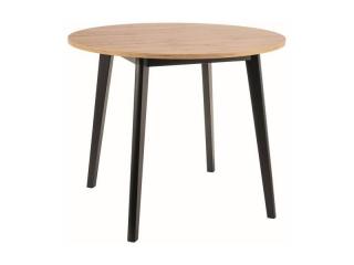 Malý jednoduchý a elegantný jedálenský stôl, čierna-dub artisan